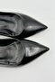 Short Heeled Patent Leather Women's Ballerinas Mary Jane Black Patent Leather - 4