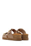 Women's Mink Double Buckle Thick Soled Suede Leather Slippers 26Sfd203810 - 6