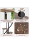 Heart-Shaped Plant Stand, Decorative Metal Shelf with Lockable Wheels and Hanging Hooks, Multi-Tier Plant Rack for Living Room, Balcony, Indoor and Outdoor Use - 4