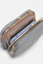 Women's Gray Clip-On 4-Compartment Lined Soft Leather Hand, Shoulder and Crossbody Bag - 3