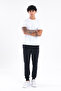 Modal Blend Soft Textured Men's Jogger Sweatpants with Contrast Piping Detail - 2