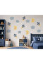 Space Themed Wall Stickers – Set with Rocket, Cloud, and Moon Figures - 2