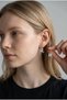 Women's Gold Earrings with Baguette Stones, Stylish and Modern Design - 2