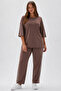 Oşho Modal Fabric Large Size Short Sleeve Double Ribbed Breathable Soft Bottom Top Set 2Xl-6Xl