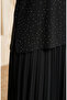 Sandy Fabric Blouse Skirt Hijab Double Set 5583-01 Black - 4