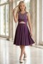 9-14 Years Old Stone Embellished Detailed Crepe Fabric Children's Evening Dress Graduation Dress with Elastic Back Mdv320A - 3