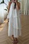 Ekru Embroidered Collar Long Dress 3454 - 4