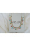 Kol504 Multicolor Pendant Necklace with Zircon Stone and Gold - 2