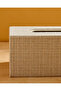 Beige Linen Textured Tissue Box 10.8H x 26.5L x 14.5W Cm - 4