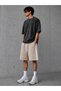 Men's Striped Detail Comfortable Cut Baggy Shorts