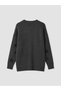 Anthracite Crew Neck Star Patterned Women's Knitwear Tunic - 7