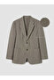 Brown Regular Fit Men's Blazer Jacket
