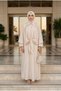Women's Hijab Dress with Detachable Cape and Buckle - 3