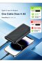 بنك طاقة بسعة 10000 مللي أمبير مع كابل USB-C قابل للفصل، شحن سريع 15 واط USB-C + 2 منفذ USB-A - أسود - 8
