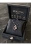 Steel Pink Heart Stone Bow Detailed Women's Necklace Gold-Silver Color 316L Stainless Jewelry Jewel - 2