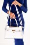 Women's Double Compartment Hand and Shoulder Bag Ald.4910 White - 3