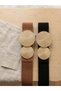 2-Piece Gold Buckle Elastic Women's Belt, Jacket Belt, Shirt Belt, Dress Belt - 3