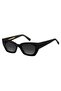 UV Protected Sunglasses Black Frame Dark Grey Shaded Mirror Lens 51mm - TH-2254/S-807