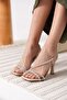 Beige Women's Heeled Sandals Tr20My19C - 4
