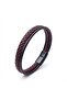 Red Color Multi Leather Bracelet 18393B5D5 - 5