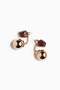 Sphere-detail front and back earrings