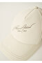 Men's Silk Blend Logo Embroidered Adjustable Buckle Ecru Sports Hat - 3