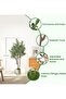 122 cm Artificial Olive Tree Double Trunk – Lifelike & Maintenance-Free with White Planter, Suitable for Living Room & Office - 5
