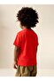Boy's Front Printed Combed Cotton Tshirt Red - 2