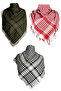 Cotton Puşi Black Khaki Red Authentic Kefiye Shawl Large Size Set of 3
