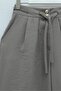 High Waist Double Button Tencel Wide Leg Pants - Mink - 2