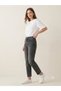 Women's High Waist Smoked Washed Mom Fit Jean Pants Casual Comfortable Denim Trousers - 2