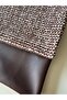 Mocha Duo Throw Pillow Cover Set - Leather and Plain Textured Decorative Throw Pillow Covers, Set of 2 - 3