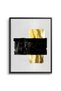 High Contrast Modern Geometric Wall Art | Framed Canvas Print with Gold Foil Embossed | Luxury Modern Decor for Living Room, Bedroom, Office & Gift - 2