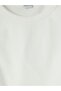 Lcw Kids White Crew Neck Ribbed Girls' Undershirt - 2