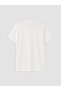 White Crew Neck Floral Printed Girls' T-Shirt - 2