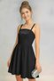 Girl's Flared Evening Dress Crepe Dress Stone Embellished Thin Straps Gathered Stretchy Special Occasion Dress 11-13-15 Years Old