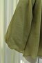 Oversized Tulle Voile Blouse with Tie Collar and Half Buttons - Green - 6