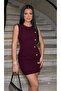 Golt Button Detail Striped Pencil Dress