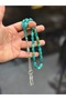 Double Tassel Blue Shades Crimped Amber Prayer Beads - 2