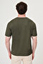 Textured Slim Fit Crew Neck Short Sleeve Men's T-Shirt Khaki - 36886.26Y - 5