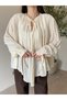 Cream Tie-Dye Oversize Shirt - 3