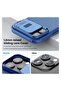 iPhone 15 Pro Max Case with Sliding Camera Cover, Hard PC + TPU Bumper, Slim Shockproof, Blue - 2