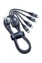 4-in-1 Aluminum Alloy Data Cable (Blue) – Multi-Connector Fast Charging & Data Sync Cable - 3