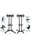 Rolling TV Cart for 32' to 65' LCD LED Plasma Flat Panel Screen | Mobile Stand with Wheels - 5