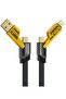 4 in 1 Convertible Metal Fast Data Cable, Braided 65W USB C USB A for iPhone/iPad/MacBook/Samsung/Android - 7