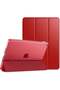 iPad 10.2 Case - Slim Translucent Hard PC Protective Smart Cover with Stand for iPad 9th/8th/7th Generation (Red)