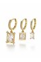 Gold Color Zircon Stone Women's Earrings