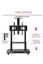 Rolling TV Stand – Mobile Cart for 32"-75" LCD/LED TVs, Height Adjustable with Shelf, VESA 600x400mm - 4