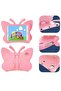 iPad case for Kids, 3D Cartoon Butterfly Non-Toxic EVA Light Weight Kid Proof Shockproof case with Kickstand for ipad 5/ ipad 6 /ipad pro 9.7/ New iPad 2017 case (Blue) (Pink) - 4