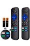 (2-Pack) Replacement Remote Control for Roku TV Compatible with TCL/LG/Hisense/Philips/Sharp/Onn/Insignia/Element TV